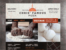 Tablet Screenshot of chrisfamouspizza.com